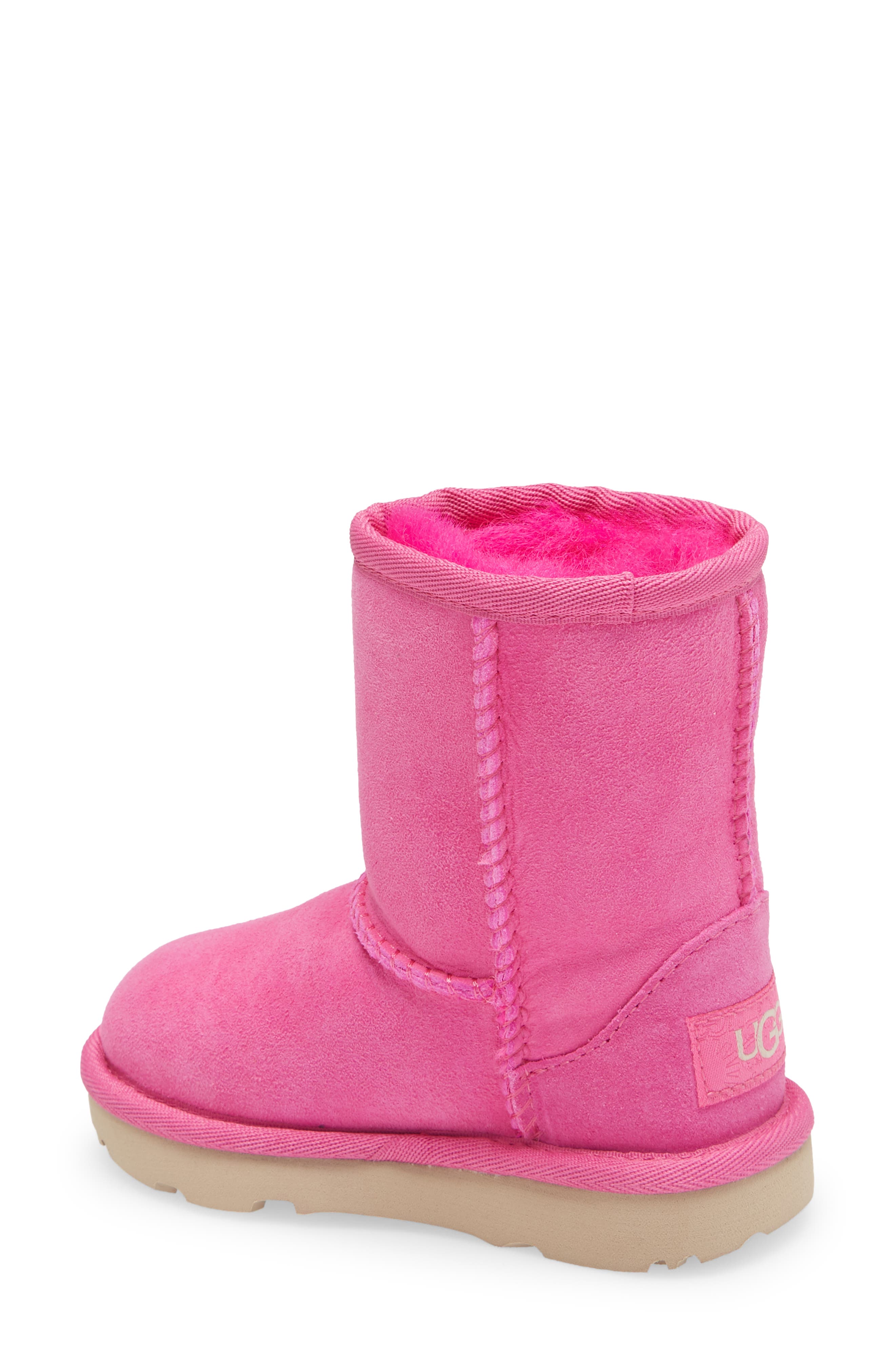 Kids' Classic Short II Water Resistant Genuine Shearling Boot, Alternate, color, ROCK ROSE