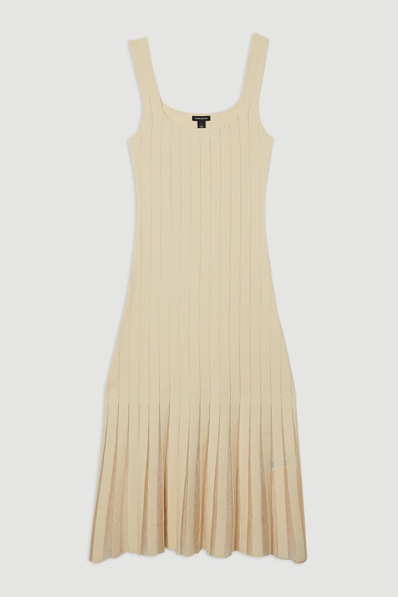 Square Neck Knitted Flippy Dress, Alternate, color, Cream