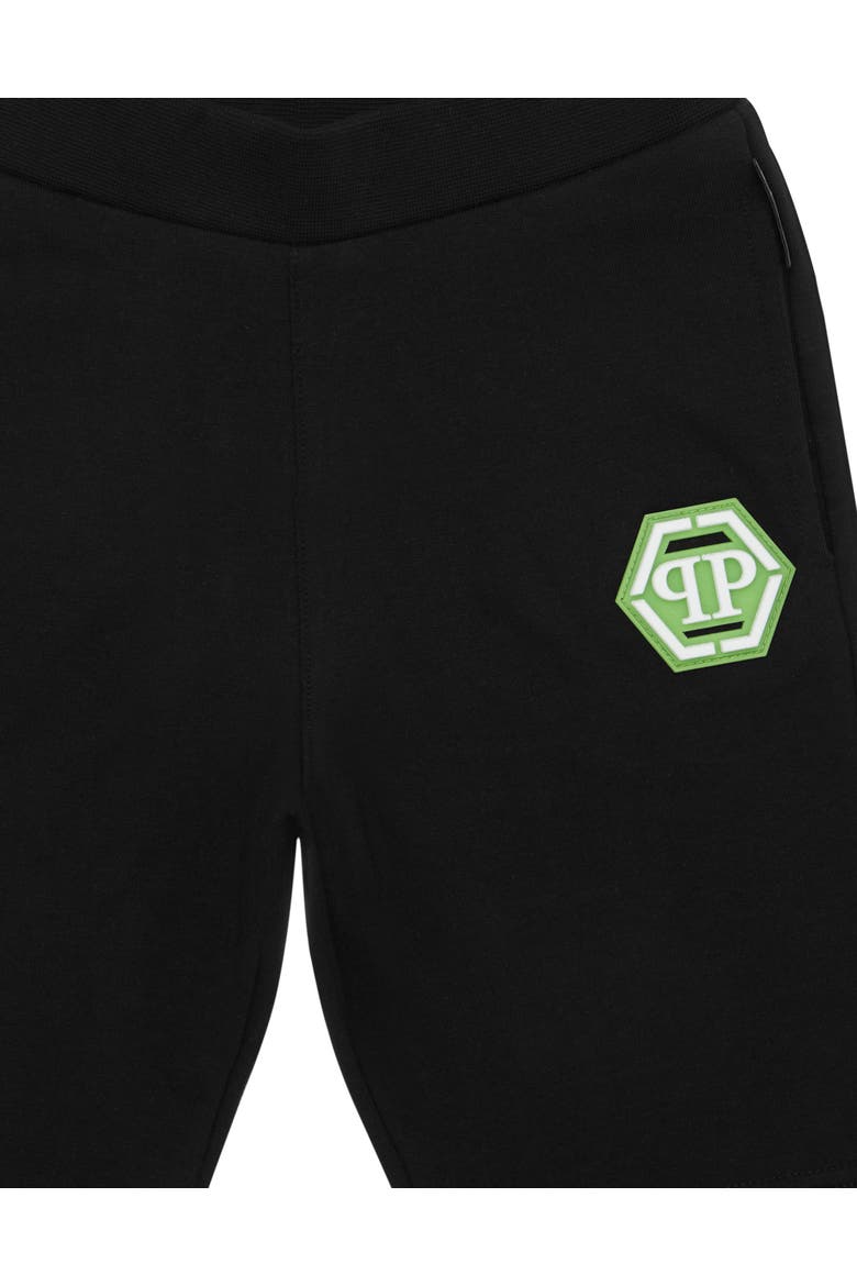 Baggy Fit Shorts Iconic Plein Boy, Alternate, color, black/green