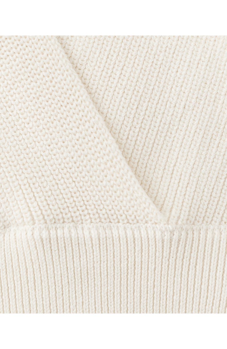 MANGO V-Neck Rib Sweater, Alternate, color, Ecru