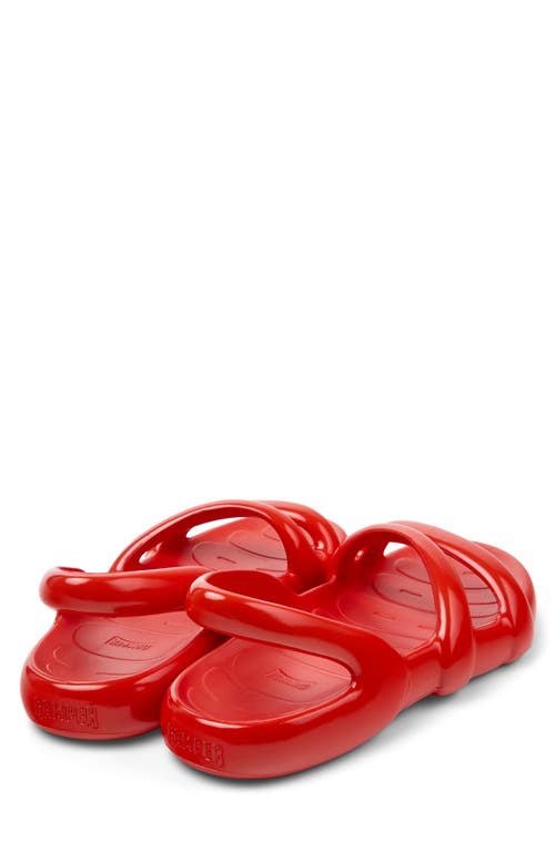 Camper Kobarah Flat Slingback Sandal In Bright Red