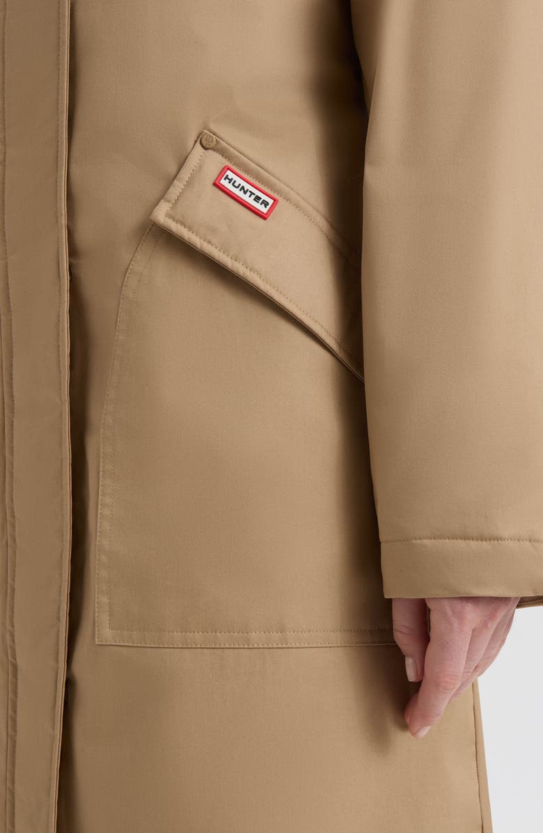 Hunter Jane Hooded Water Repellent Coat, Alternate, color, British Tan