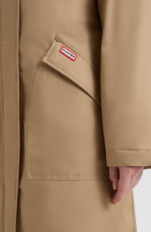 Hunter Jane Hooded Water Repellent Coat In Brown