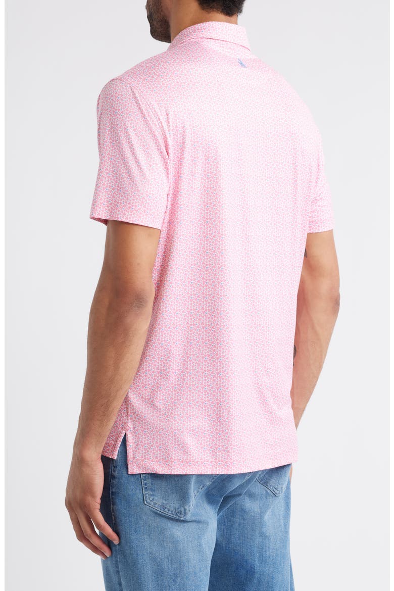 Four Leaf Clover Print Featherweight Performance Polo, Alternate, color, AZALEA