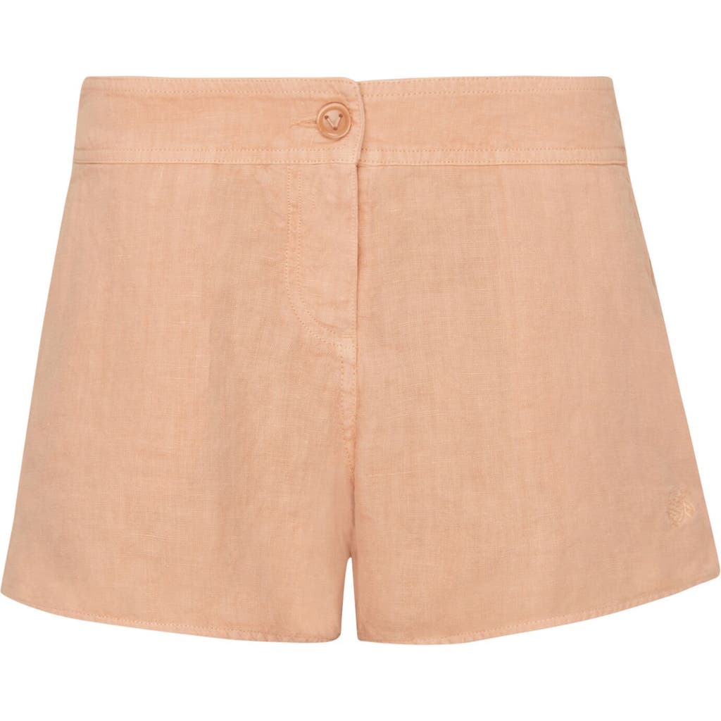 Vilebrequin Linen Bermuda Shorts In Blush