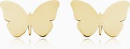 Oradina 14K Yellow Gold ESC Butterfly Studs