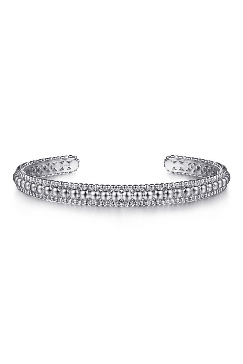 Bujukan Sterling Silver Beaded Bangle, Main, color, STERLING SILVER