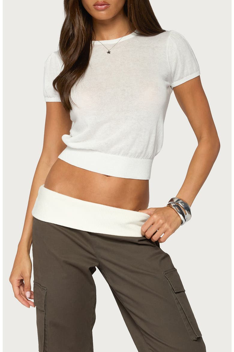 Nissa Knit Top, Main, color, WHITE