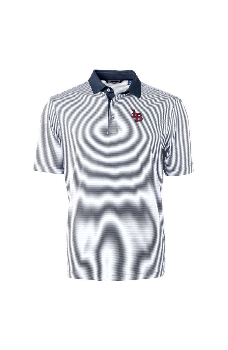 Cutter & Buck Men's Cutter & Buck Navy Louisville Bats Big & Tall Virtue Eco Pique Micro Stripe Recycled Polo, Alternate, color, 