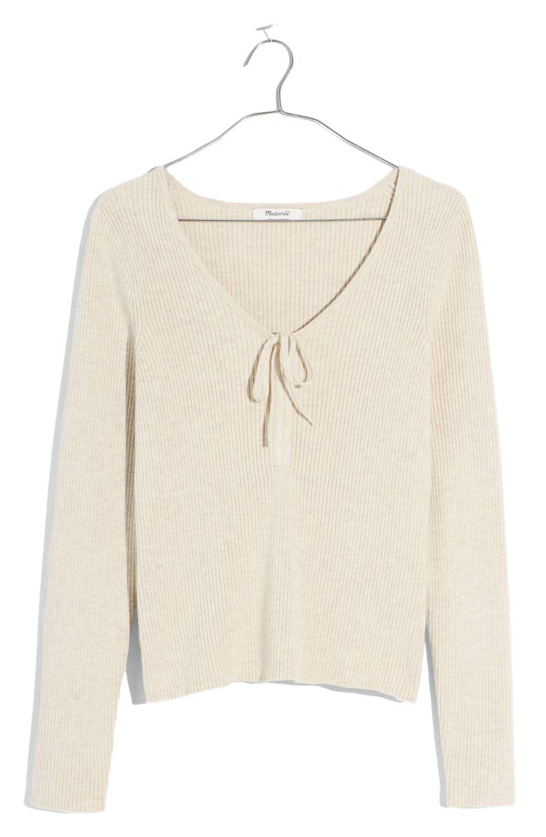 Madewell Riverbend Cinched Rib Sweater, Alternate, color,