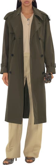 トレンチコート BURBERRY Sage Green Gabardine Castleford Trench Coat Burberry Long Gabardine Castleford Trench Coat | Nordstrom