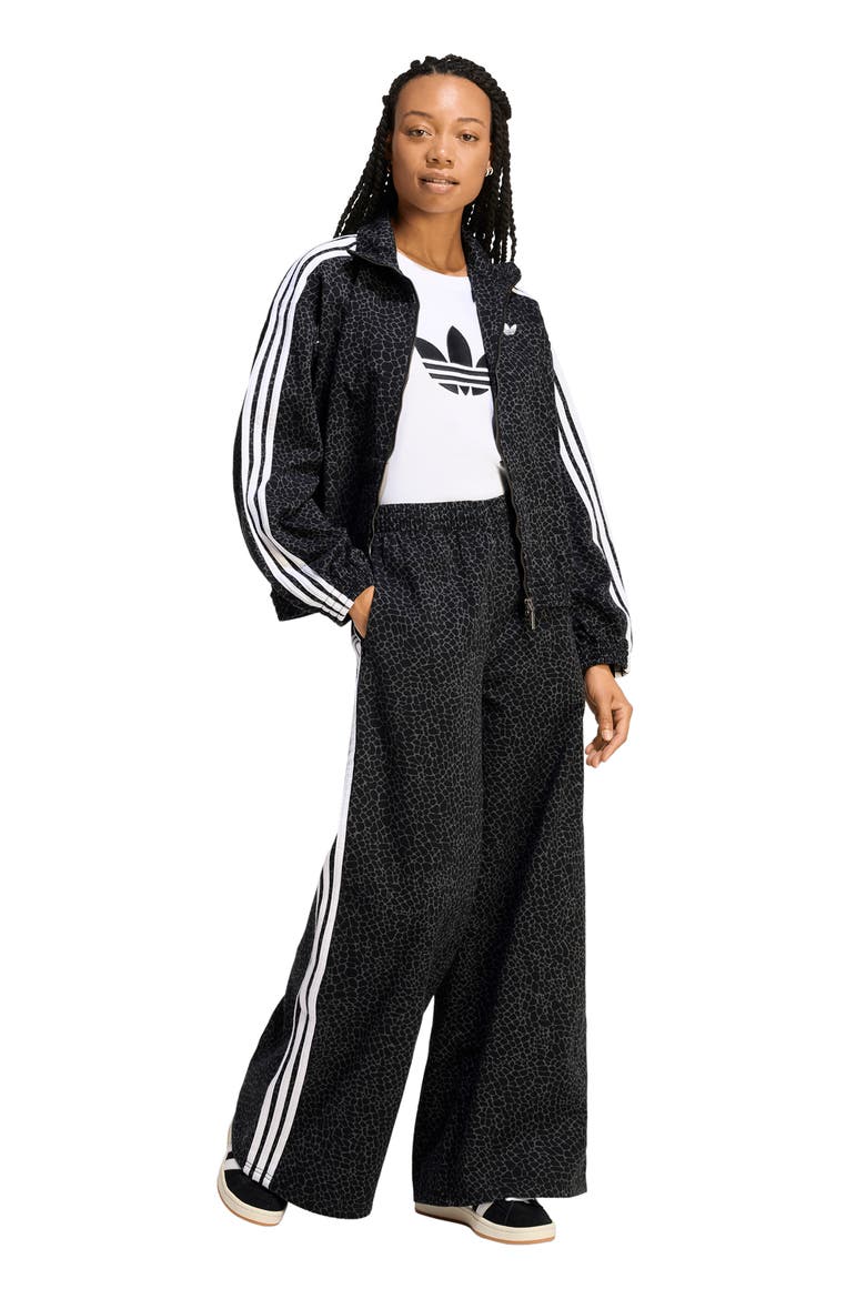 Firebird Cotton Twill Oversize Track Pants, Alternate, color, BLACK/ GREY SIX