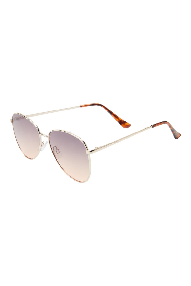 Gradient Aviator Sunglasses, Alternate, color, GOLD