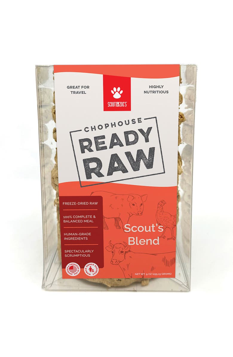 Scout & Zoe's Chophouse Ready Raw, Scouts Blend, Dog Food Freeze Dried Patties, Main, color, Multicolored
