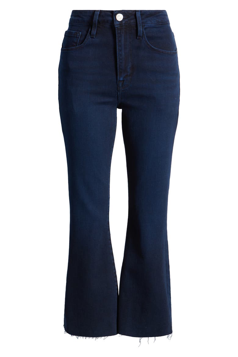Le Crop Flare Raw Hem Jeans, Alternate, color, FIONA