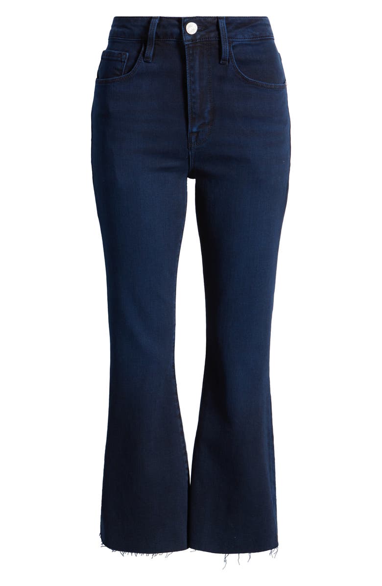 FRAME Le Crop Flare Raw Hem Jeans, Alternate, color, 