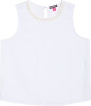 Vince Camuto Rosette Neckline Sleeveless Top