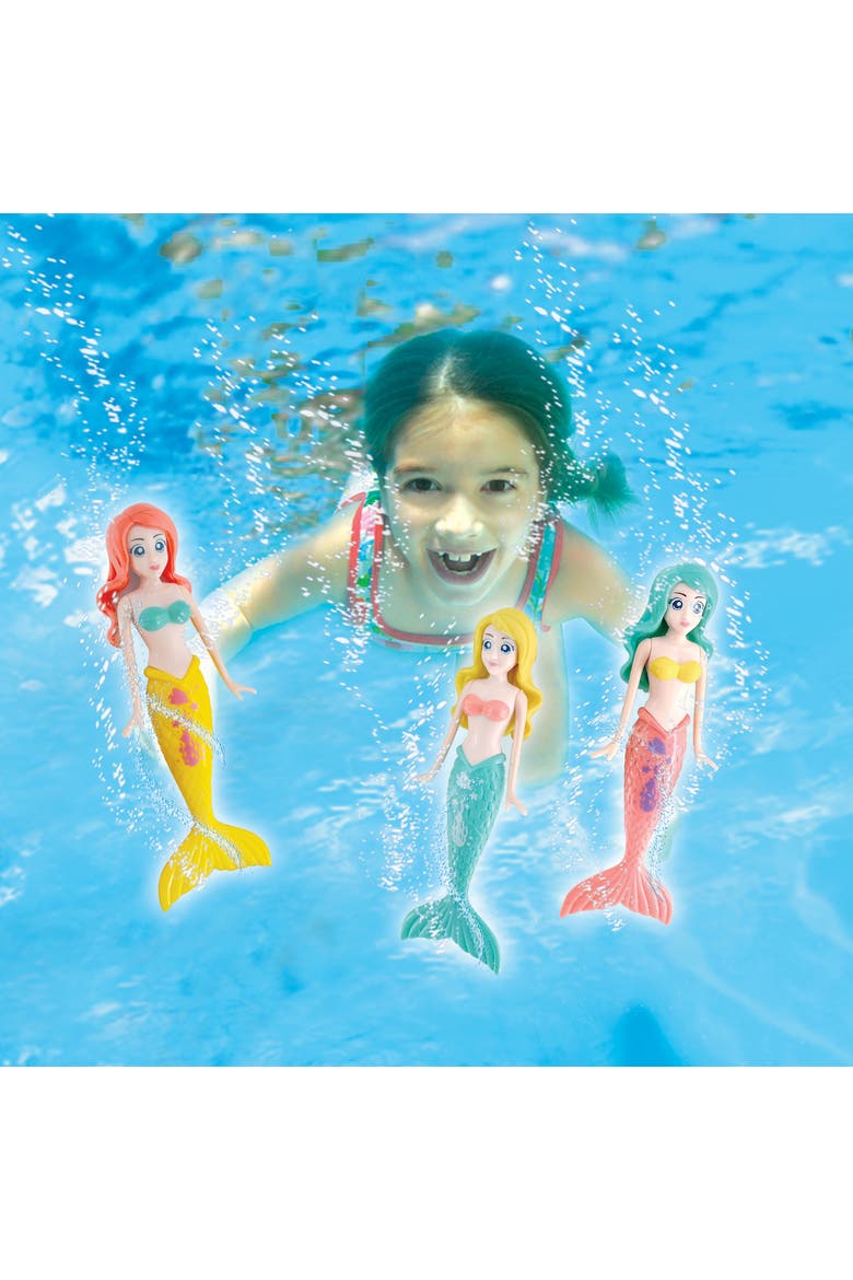 4 Piece Water/Pool Toy Dive Set Mermaids Dolls, Alternate, color, Multicolored