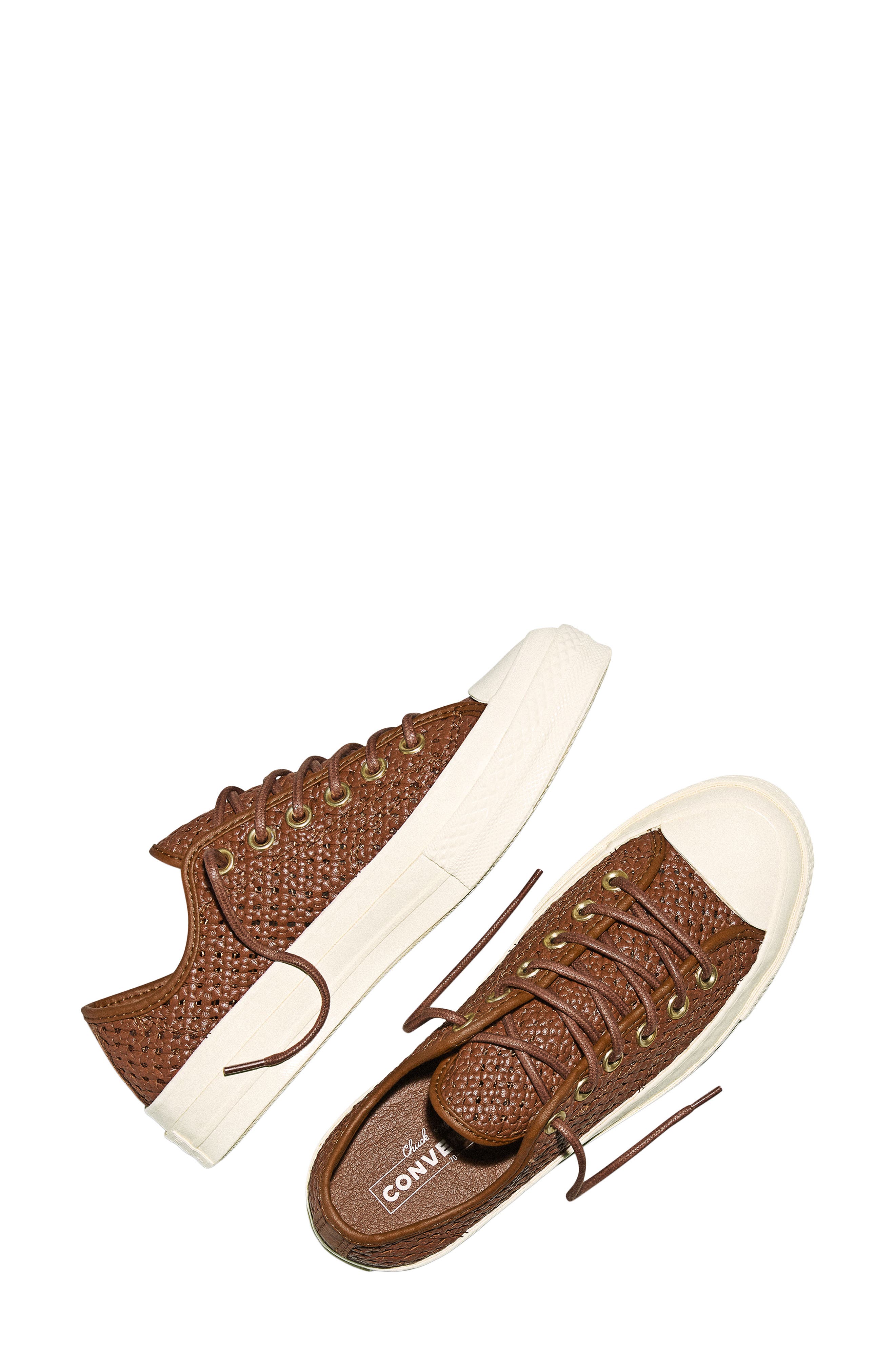 Converse Gender Inclusive Chuck 70 Woven Leather Sneaker, Alternate, color, Unearthed/ Unearthed/ Egret