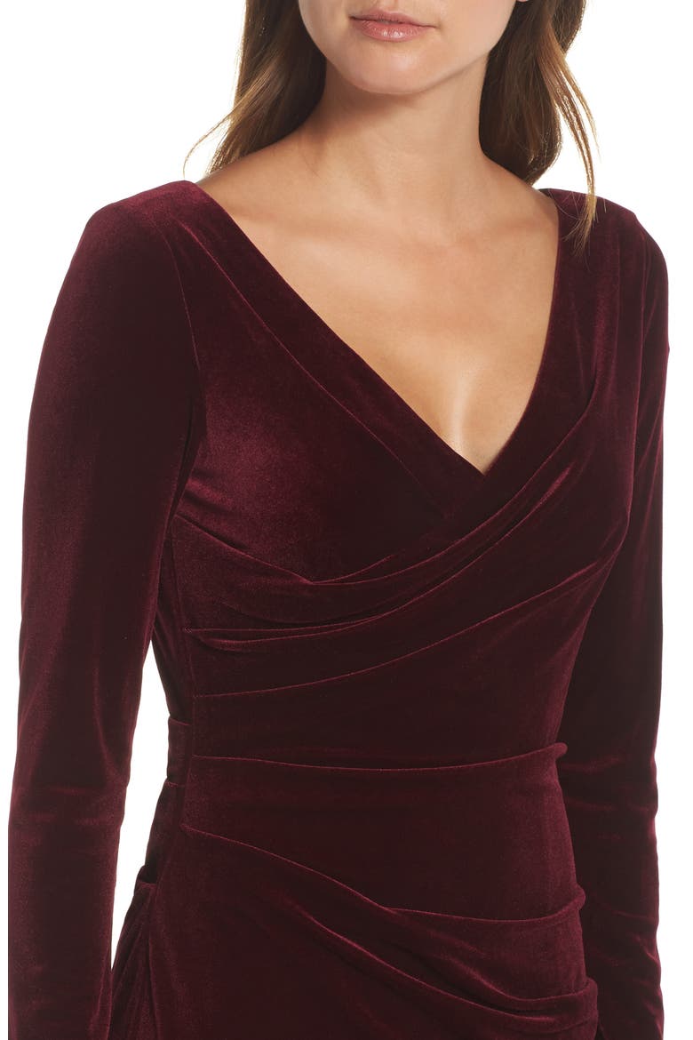 Velvet Gown, Alternate, color, BURGUNDY