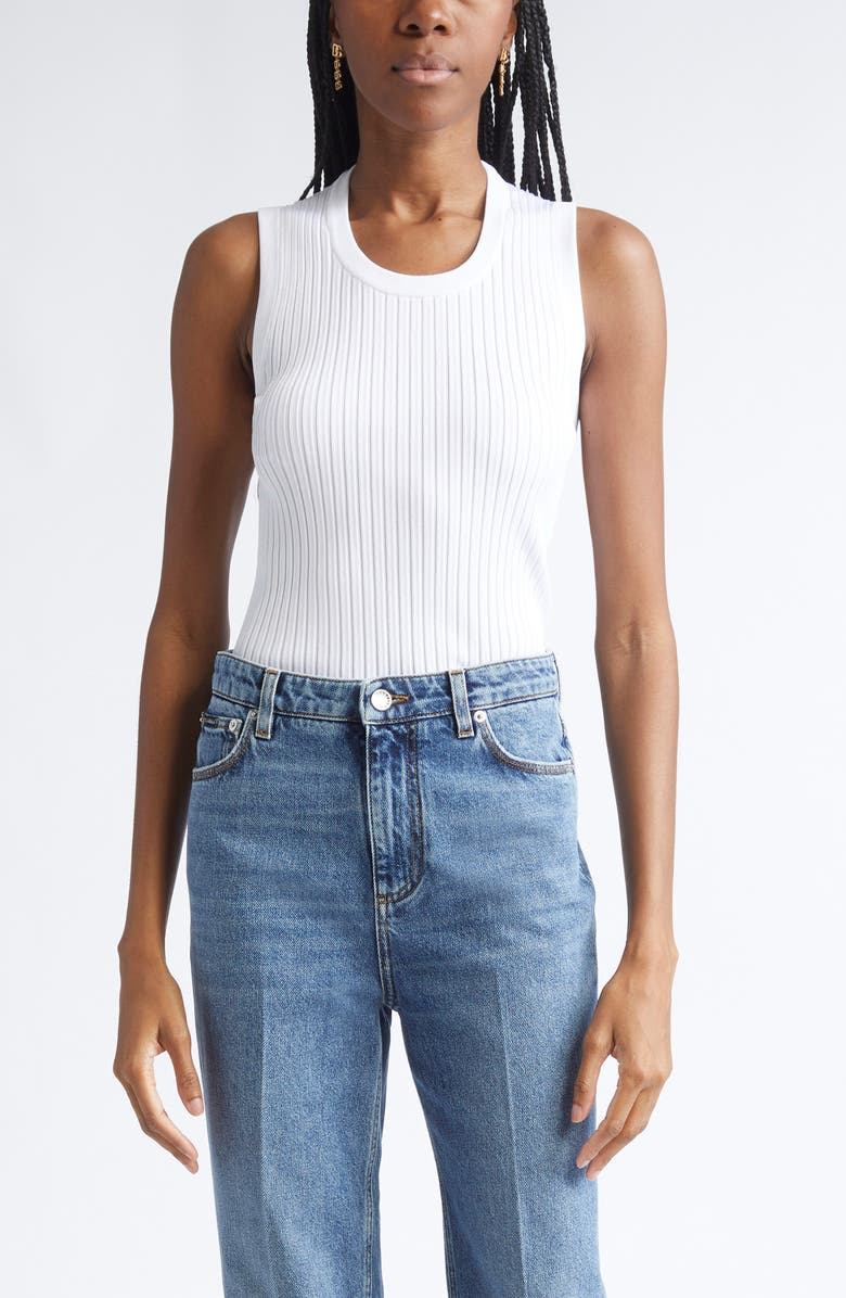 Dolce&Gabbana Rib Tank, Main, color, W0800 Bianco Ottico
