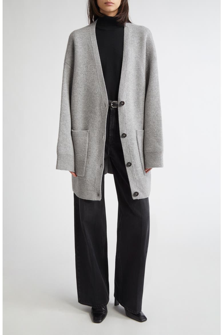 TOTEME Longline Stretch Cashmere & Wool Cardigan (Women) | Nordstrom