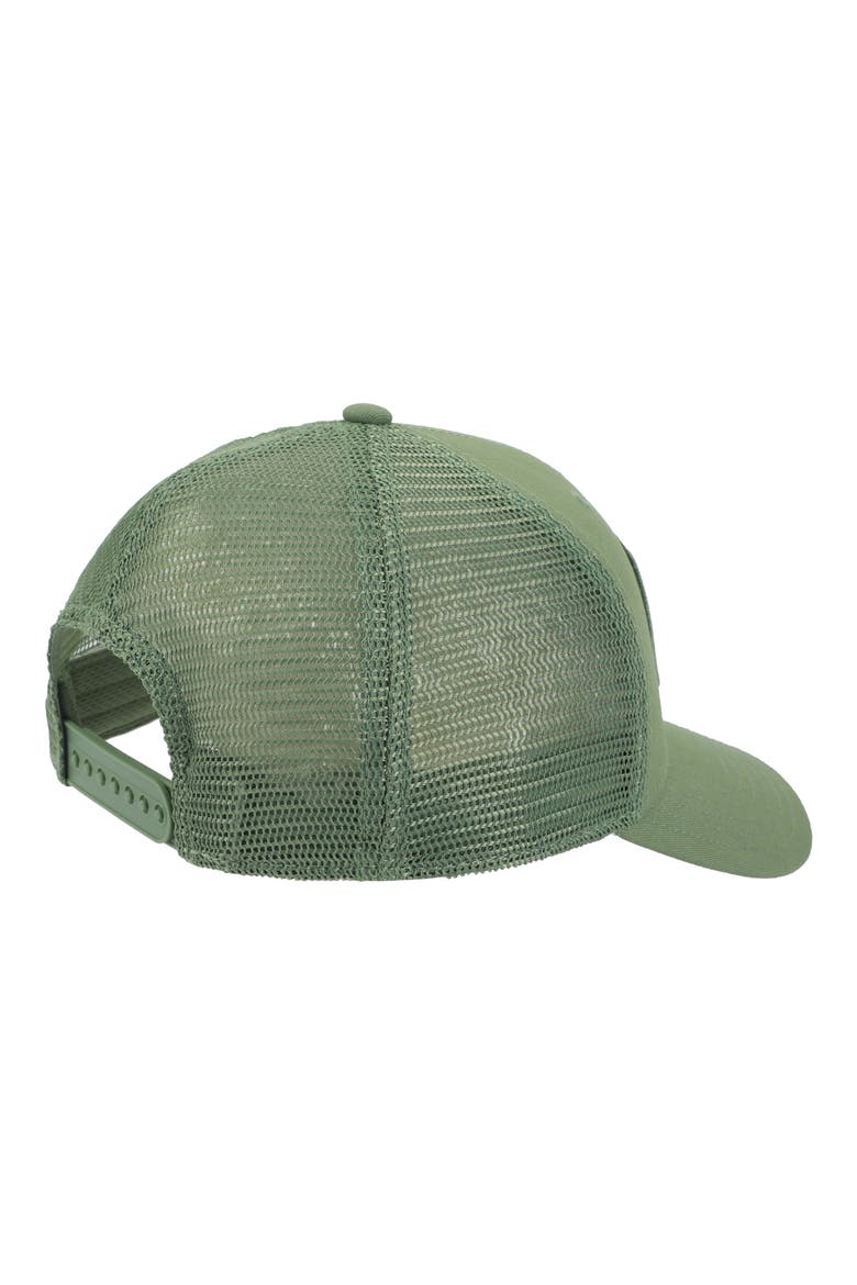 NB Stacked Patch Logo Trucker Hat, Alternate, color, OREGANO