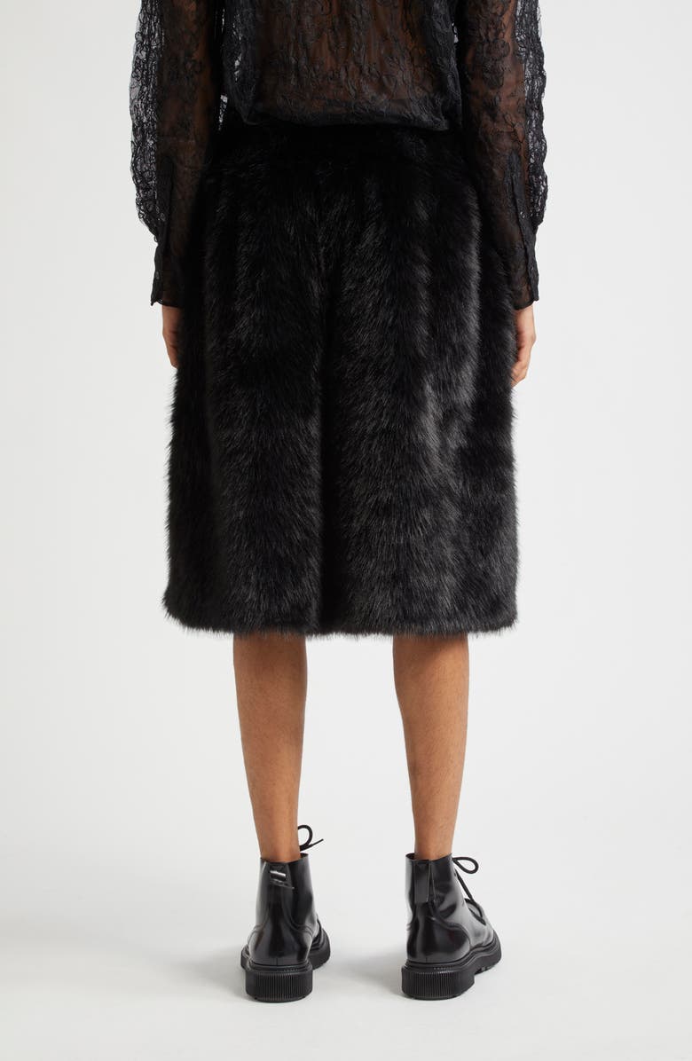 Simone Rocha Faux Fur Boxing Shorts, Alternate, color,