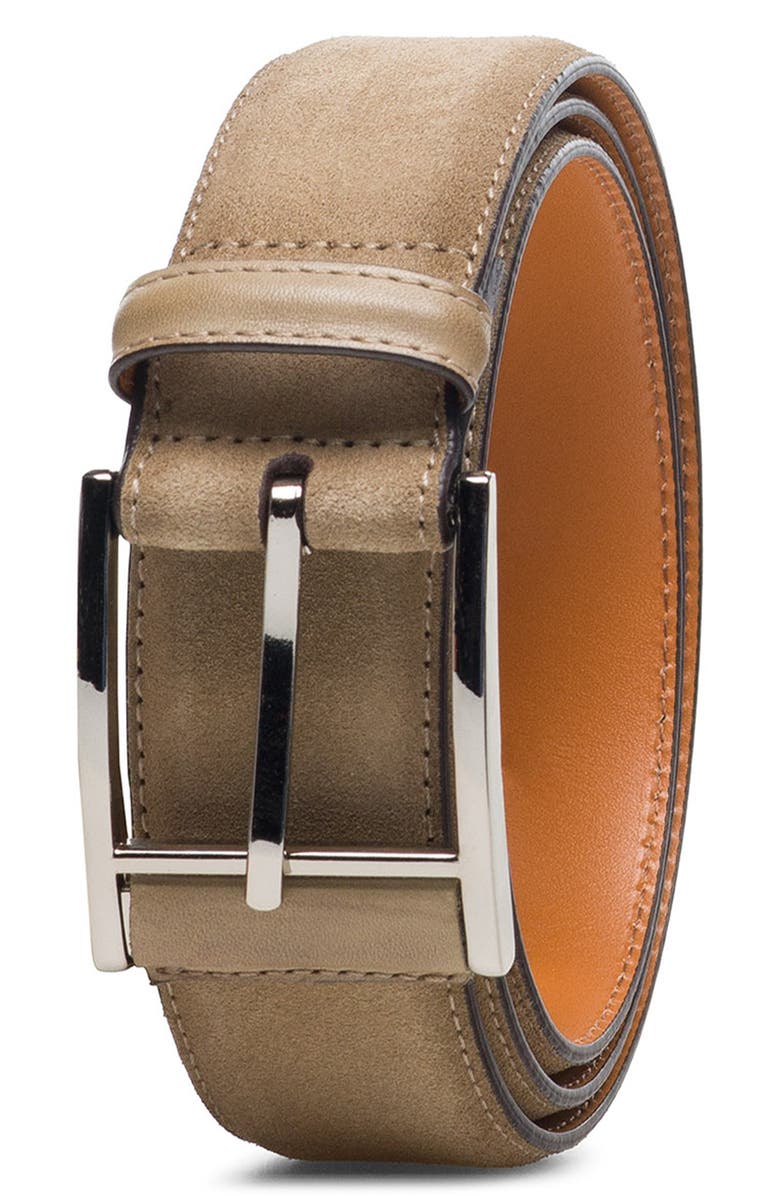 Magnanni Velaz Suede Belt, Alternate, color, Avena Suede