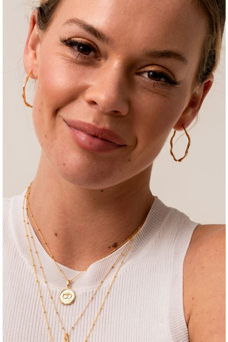 Large Oval Waterfall Hoops, Alternate, color, Yellow Gold Vermeil