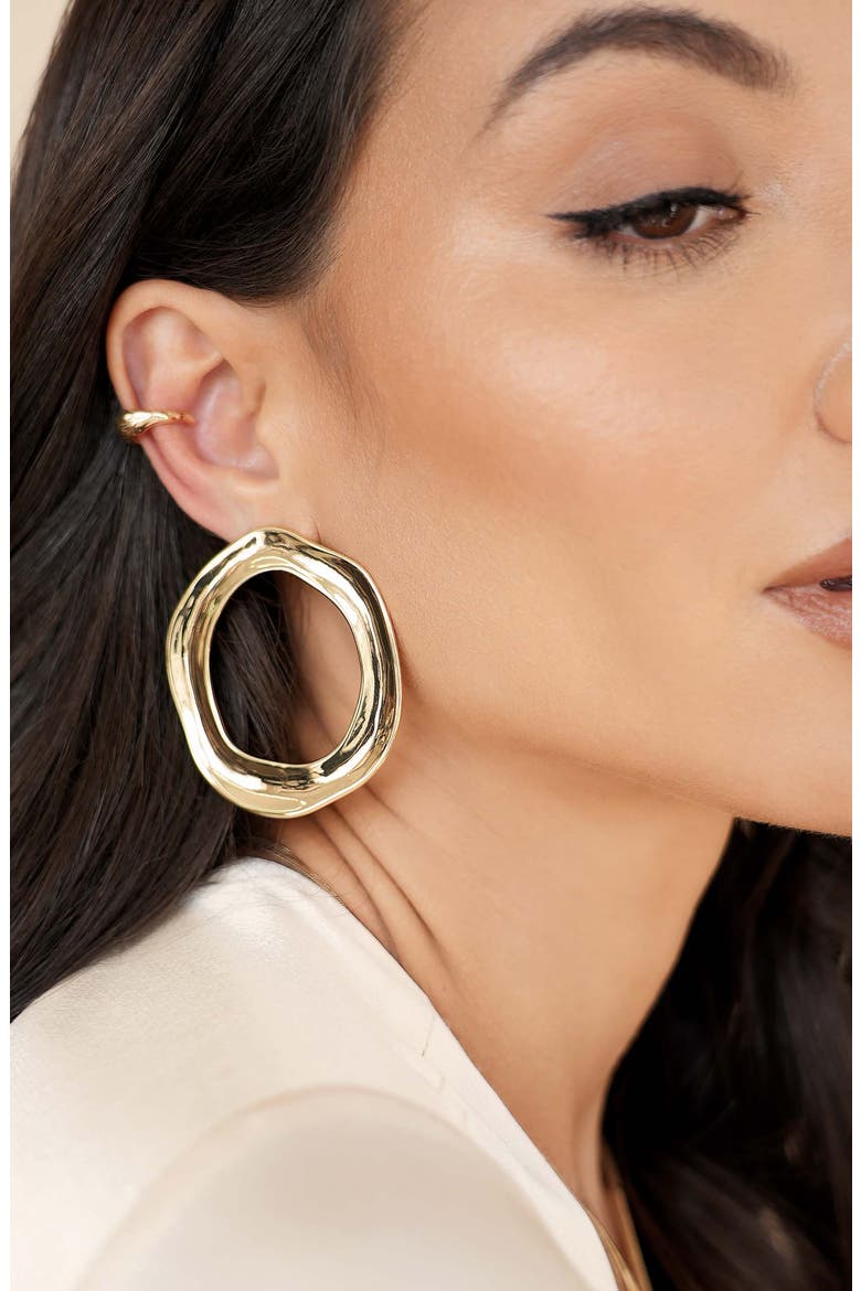 Open Circle Drop Earrings, Alternate, color, GOLD