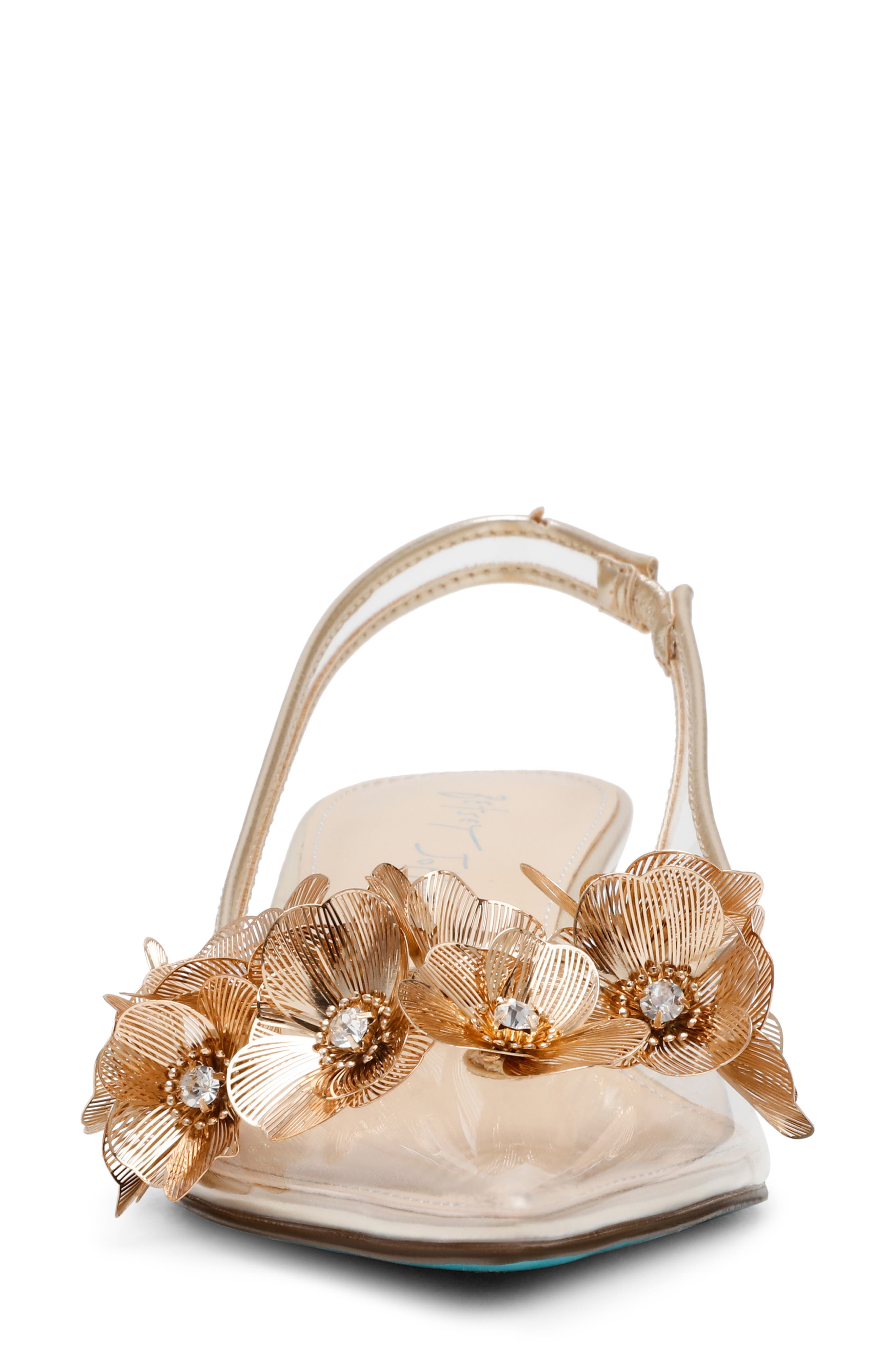 Betsey Johnson Robin Slingback Pointed Toe Kitten Heel Pump, Alternate, color, 