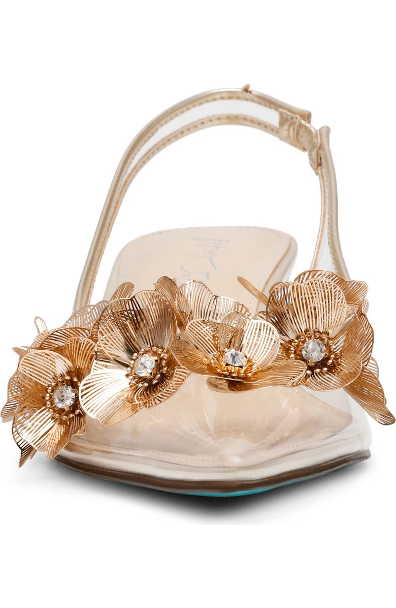 Betsey Johnson Robin Slingback Pointed Toe Kitten Heel Pump, Alternate, color,