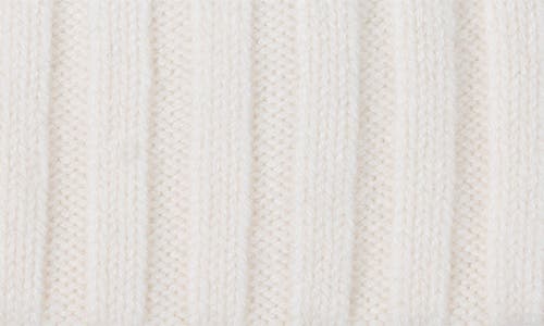 Bruno Magli Cashmere Wide Rib Beanie In White
