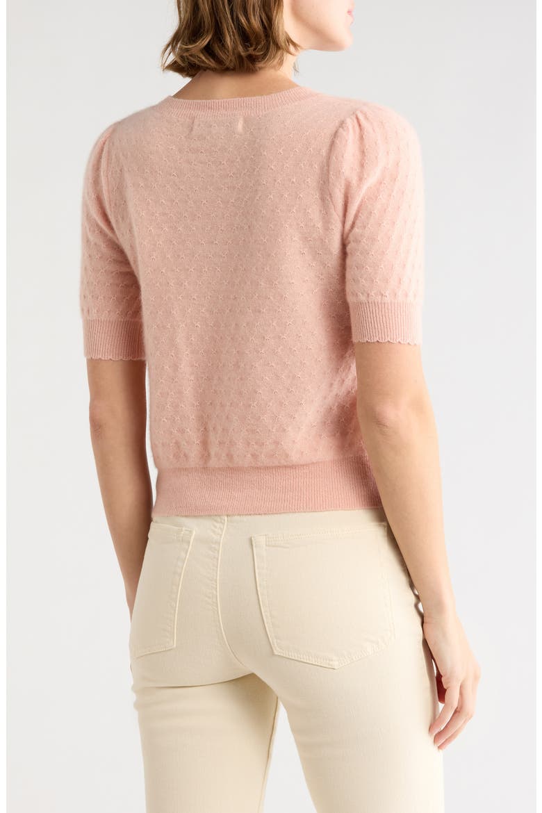 Pointelle Cashmere Cardigan, Alternate, color, EVENING SAND