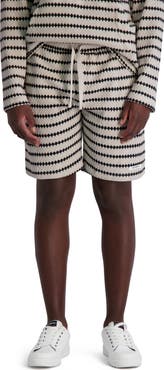 KARL LAGERFELD PARIS Stripe Knit Beach Shorts