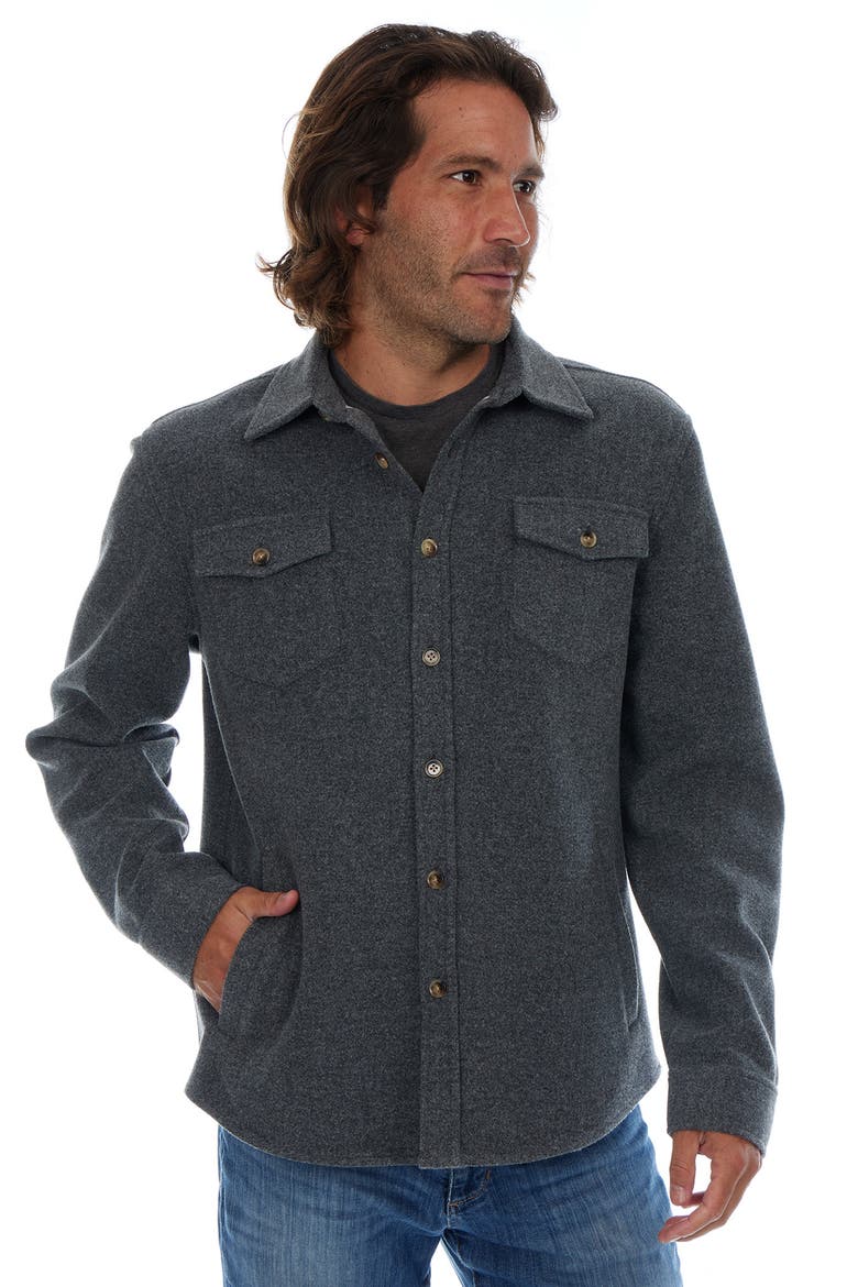 Herringbone Work Shirt, Alternate, color, CHARCOAL