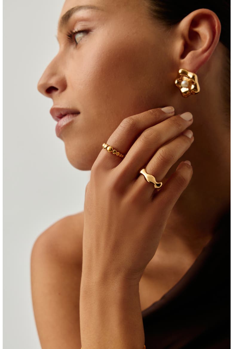 x Eny Lee Parker Puffy Stacking Ring, Alternate, color, GOLD
