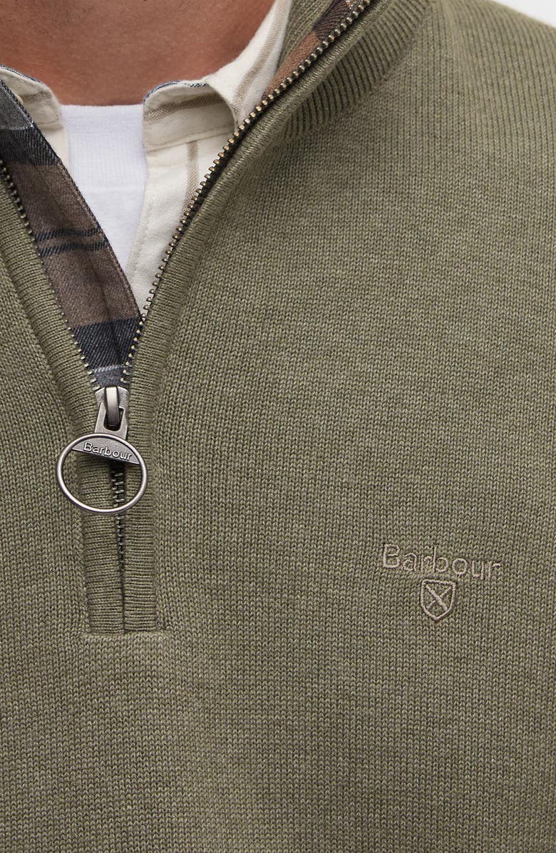 Barbour Cotton Half Zip Sweater, Alternate, color, 