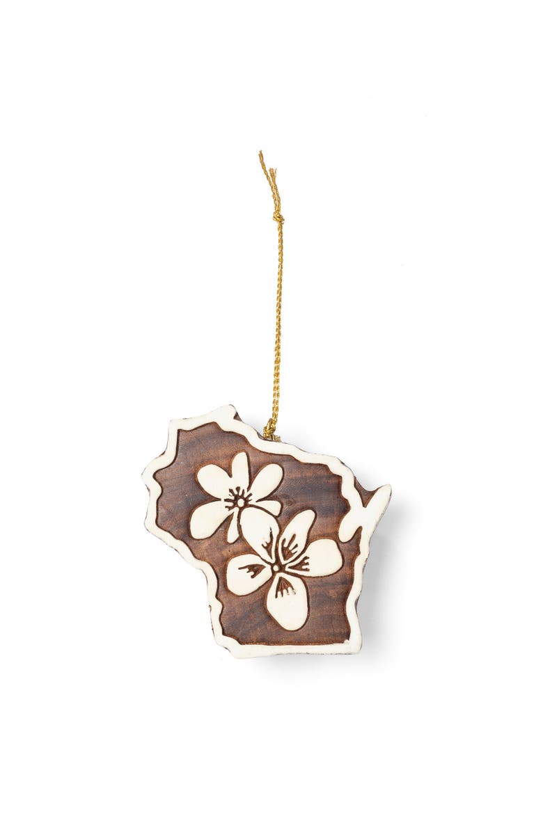 Wisconsin State Violet Ornament, Main, color, Natural