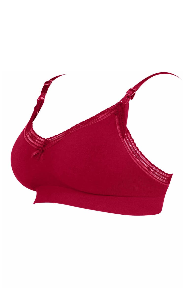 Milk Maternity and nursing seamless bra, Alternate, color, BURGUNDY