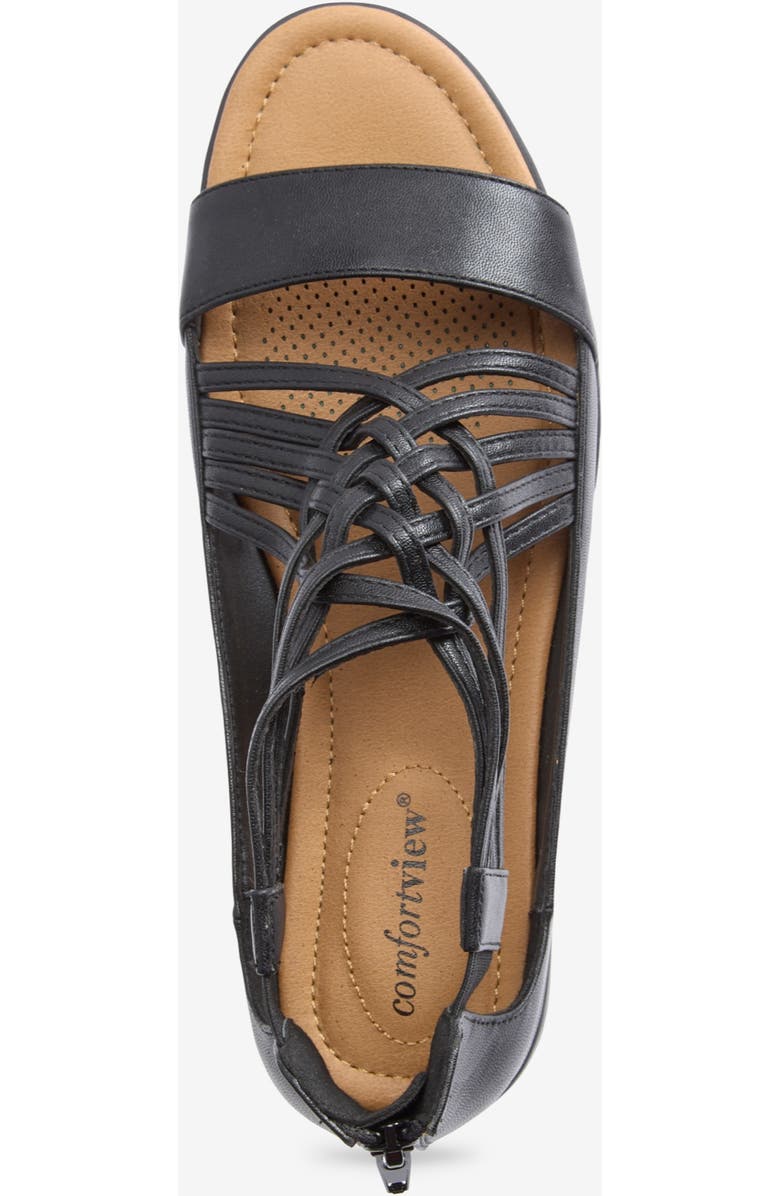Comfortview The Alicia Sandal, Alternate, color, Black