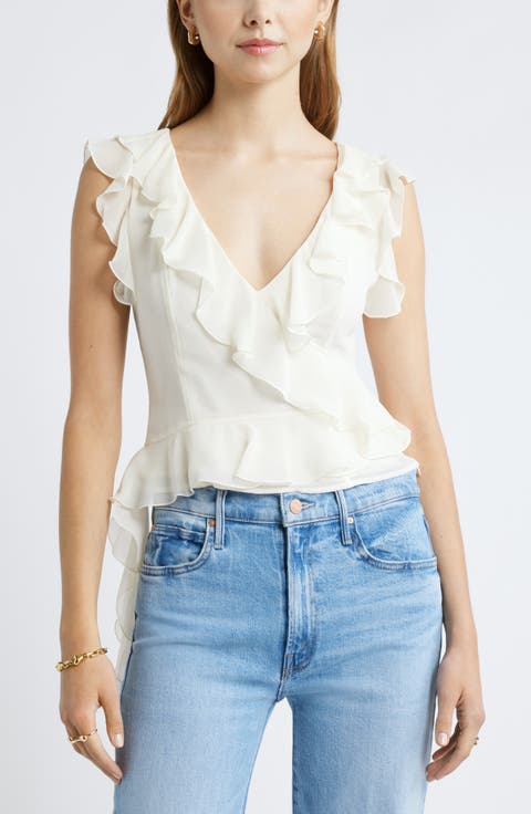 Sleeveless Ruffle Top