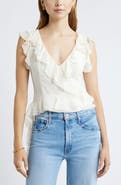 Open Edit Sleeveless Ruffle Top