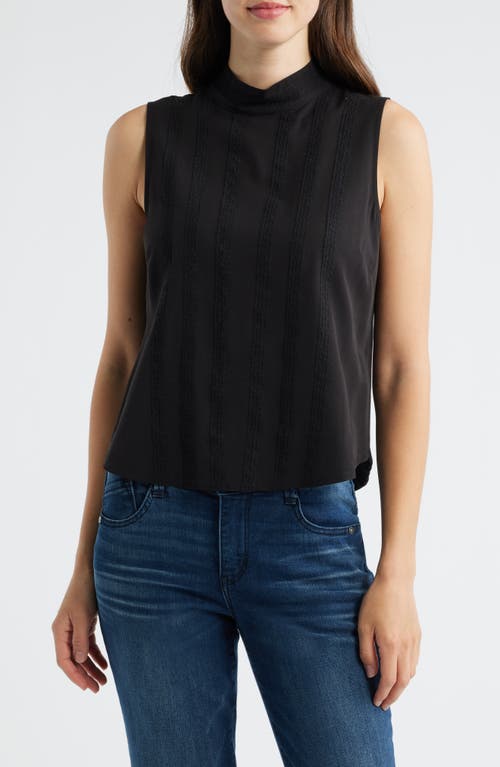 Wit & Wisdom Sleeveless Mock Neck Shell In Black