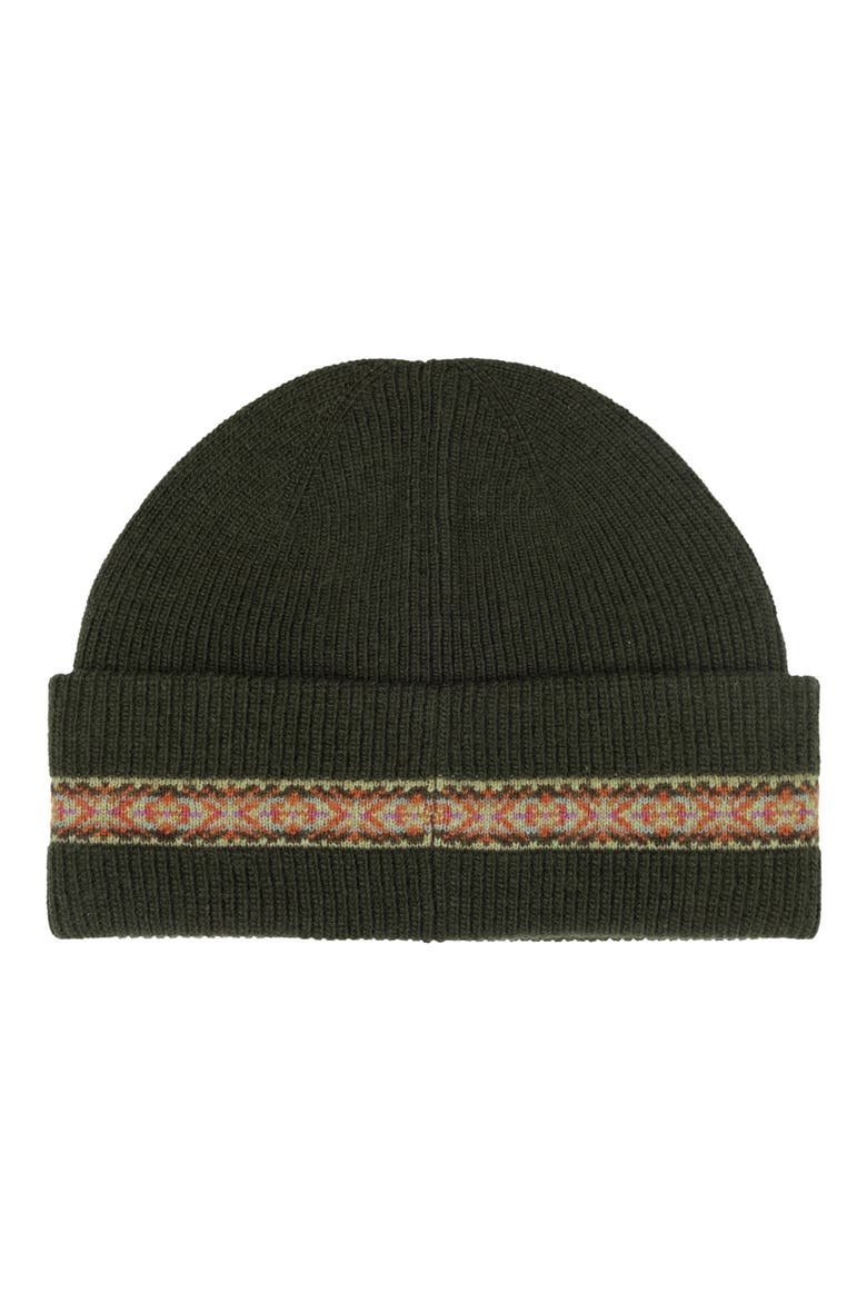 Taslan Patch Beanie, Alternate, color, BOTANIC GREEN