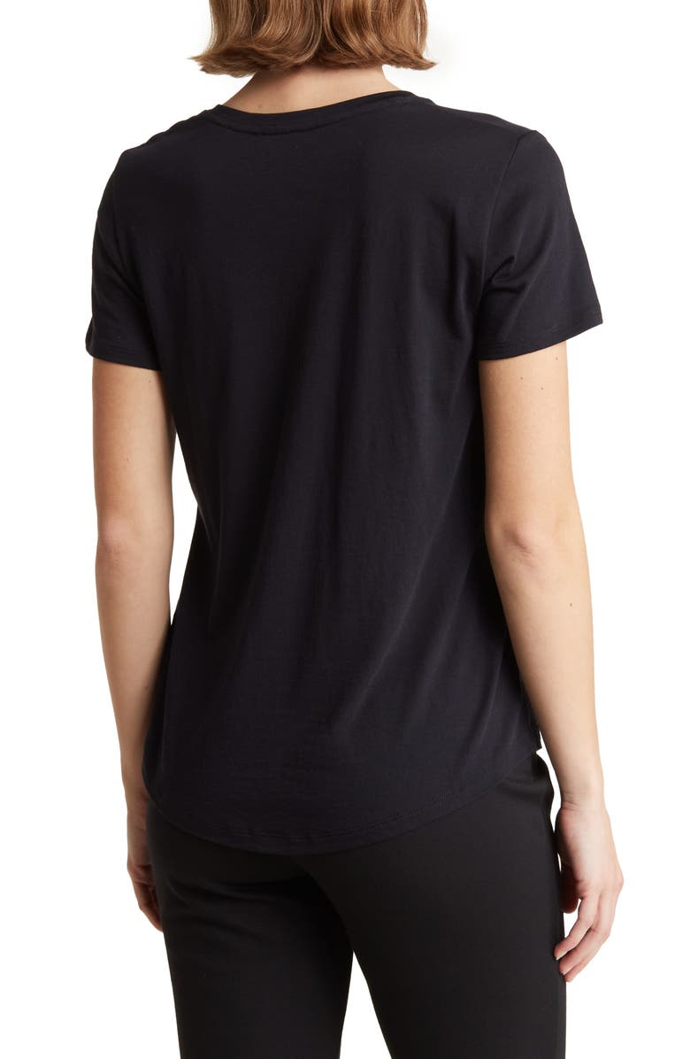 Vince Short Sleeve Shirttail Crewneck Tee, Alternate, color, Coastal Blue