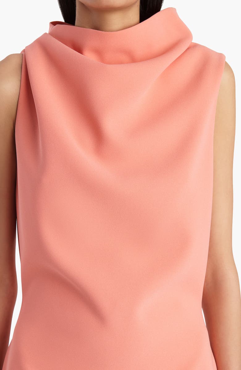 Khaite Astor Sleeveless Draped Minidress, Alternate, color, Coral