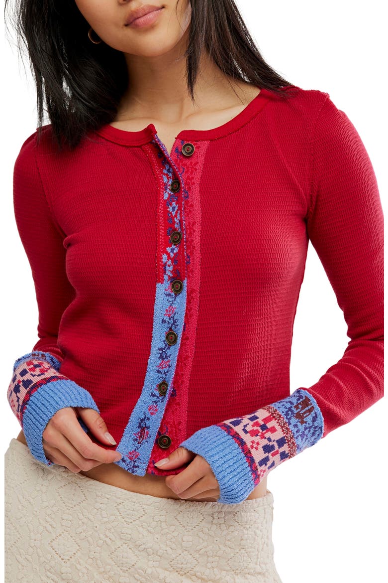 Noa Cardigan, Main, color, CRIMSON COMBO