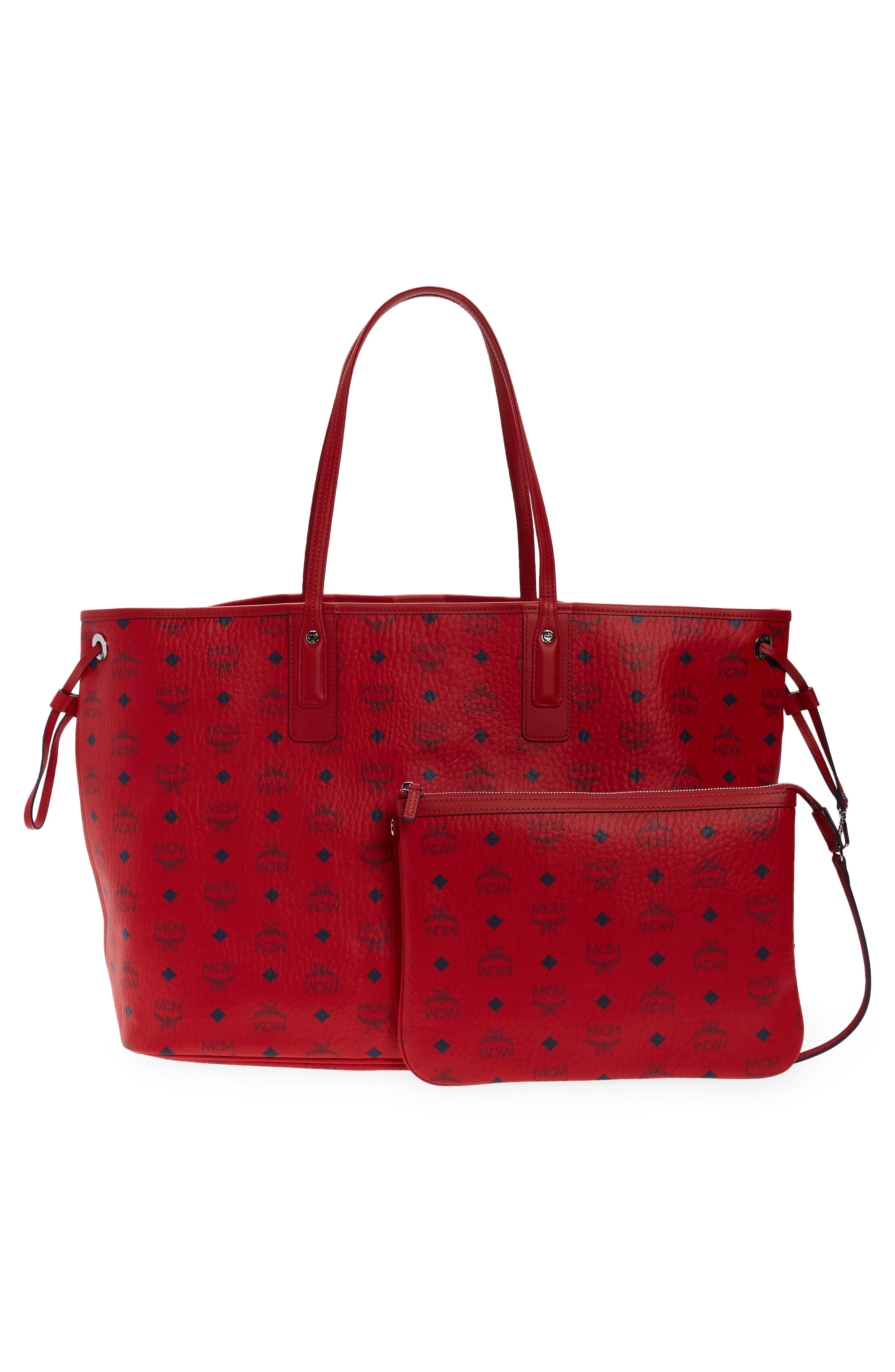 Large Liz Reversible Shopper, Alternate, color, CANDY RED